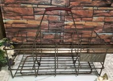 VINTAGE  ANNI 50 CASSETTA FERRO 8 POSTI BIBITA CESTA style industrial