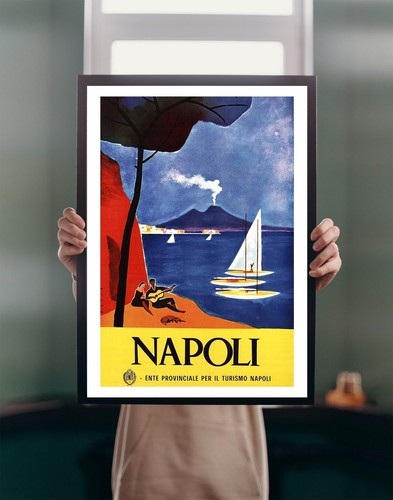 Poster napoli vintage - poster, italiano