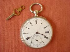 ANTICO OROLOGIO DA TASCA A CHIAVETTA DA UOMO IN ARGENTO EPOCA INIZI'900 FUNZIONA