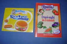 N.2 RICETTARI: MULINO BIANCO PANINI TRAMEZZINI....+ ROSETTE FINDUS SUGHI