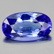 Tanzanite Blu 1,21 Ct. VVS Forma Ovale 8,8 x 5,2 x 3,4 Mm. Pietra preziosa naturale