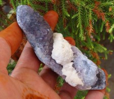 Sfera Di Okenite Su Roccia Di Ametista Minerali Campione  BO=15