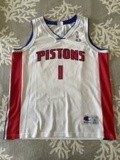 Nba Detroit Pistons Billups jersey Champion canotta vest trikot wallace hill