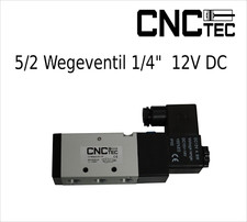 Valvola Pneumatica 5/2 Vie 12 Volt 1/4" 1,5-8 Bar Valvola Magnetica 5/2 Vie