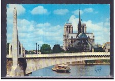 Cartolina Francia Parigi Paris Cattedrale Notre Dame Ponte XD353
