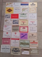 Etichette vino fine ottocento inizio novecento lotto di 30 esemplari differenti.