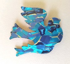 Lea Stein Dove brooch in