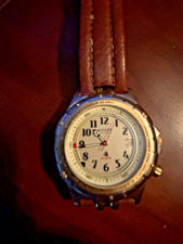 Raro orologio da uomo pilota Guess Turn Pull con retroilluminazione brillante. BATTERIA NUOVA