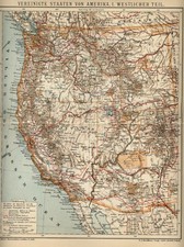 1903 Antica Mappa = USA WEST
