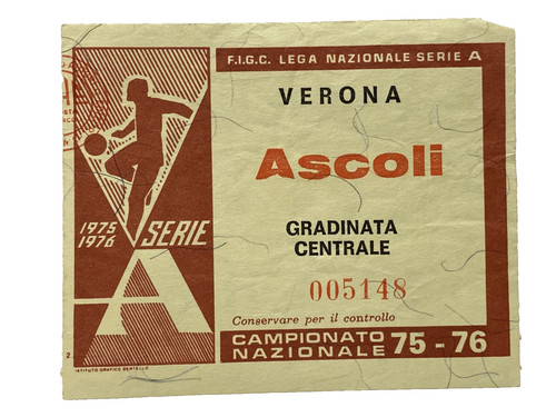 Biglietto ticket verona ascoli - biglietto,