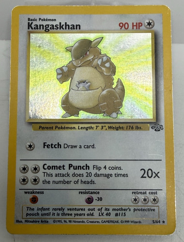 Carta kangaskhan pokemon - carta,