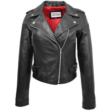 Giacca donna nera vera pelle