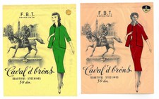 Vintage - 2 confezioni - Calze F.B.T. "Caval' d brôns" - Stockings 30 den.