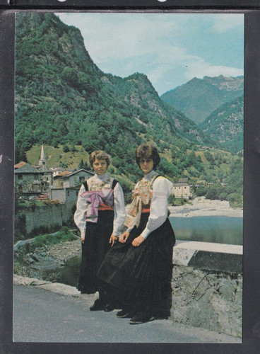 Cartolina costume rimasco - costume, di