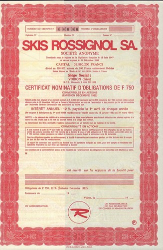 Sci rossignol voiron france - sa,