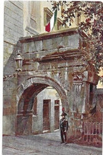CARTOLINA DI TRIESTE ,ARCO DI RICCARDO - ILL. MARCHIORO - 1919 - PATRIOTTICA