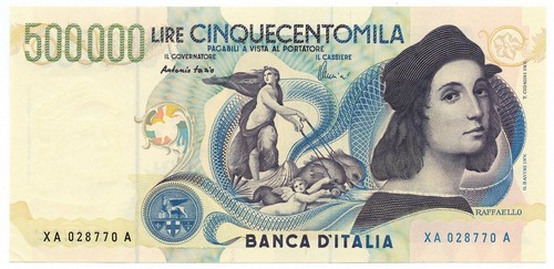500000 lire banca italia - banca, d'italia