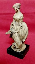 BELLA SCULTURA GUIDO CACCIAPUOTI DAMA CON LEVRIERO ITALY POTTERY PONTI SCI LENCI