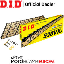 CATENA TRASMISSIONE DID 520VX3 XRING 120 MAGLIE ORO KTM SMC 625 2005 - 2006