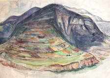 Antico dipinto ad acquerello