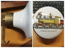 Appendiabiti design 50’ porcellana ottone appendino muro