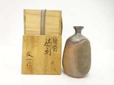 Bottiglia di sake Bizen Ware