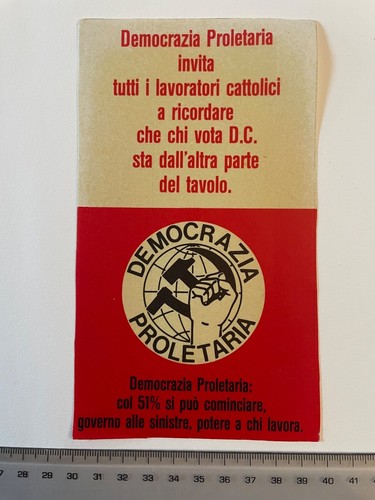 Democrazia proletaria adesivo - democrazia,