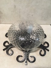 Plafoniera Rustica Tonda Vetro