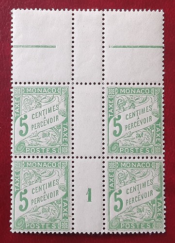 Monaco 1904 blocco - 5c, mh