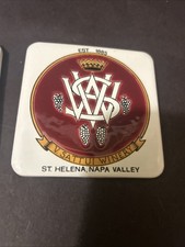 Sottobicchieri ceramica vintage V. Sattui Winery St Helena Napa Valley. 1986