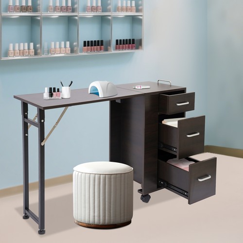 Rolling nail desk - nail, folding