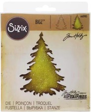 Fustella Sizzix Bigz Evergreen #660985 vendita al dettaglio $22,99 tagli tessuto, di Tim Holtz