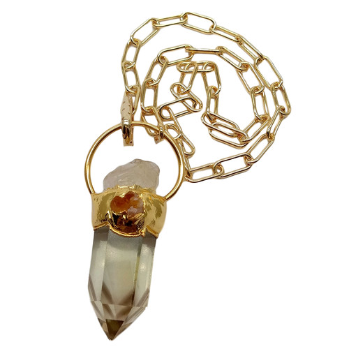 Collana catena pendente grezza