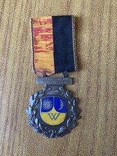 COPIA MEDAGLIA SVIZZERA HERBSTSCHIESSEN 1929 ARGENTO SMALTATA CON NASTRINO PU