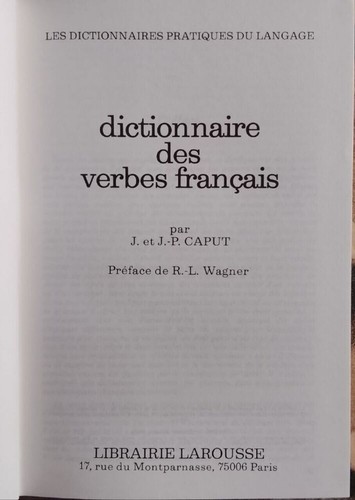 Dizionario dei verbi - dei, francese