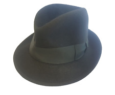 Cappello uomo Borsalino metà '900 verde qualità extra superiore taglia 4 NOS VINTAGE