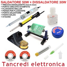ZD-23 SALDATORE A STAGNO 50W + POMPETTA DISSALDANTE 30W FLUSSANTE WELLER STAGNO