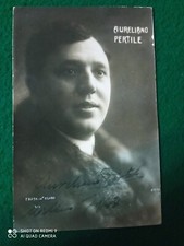 Autografo Originale Pertile Aureliano su cartolina  9x14
