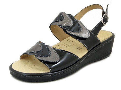 Sandali donna neri con strap - donna,
