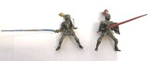 Soldatini Medioevali - Coppia Cavalieri  per Diorama Giostra Medioevale 