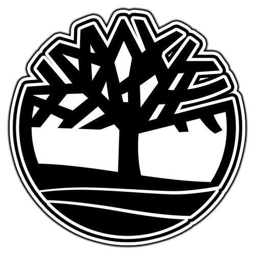 Adesivo timberland logo nero - adesivo,