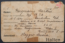 WWI Carta POW Austro-Ungarico