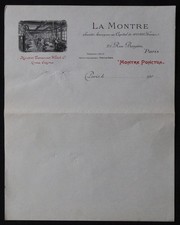 Fattura PARIGI 1900 L'OROLOGIO