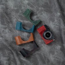 Custodia per Olympus PEN E-P5 EP5 vera pelle mezza fotocamera custodia borsa 