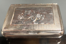 Porta tabacco incisione auto d'epoca misura esterna 10x7 cm vintage