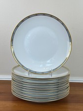 12 piatti MCM Rosenthal Continental BLUE BAND GOLD LINES 9 3/4”: COME NUOVI