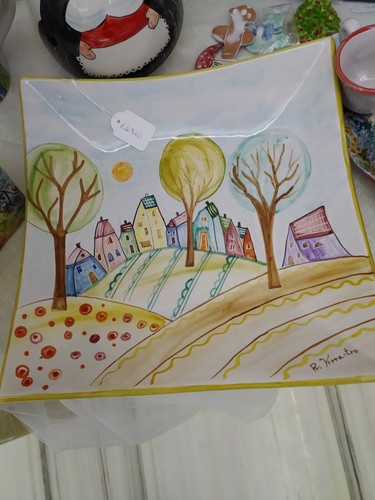 Centrotavola quadrato ceramica