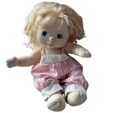 Bambola vintage 15" 1985 Mattel My Child capelli biondi ricci occhi azzurri morbida pulita rara