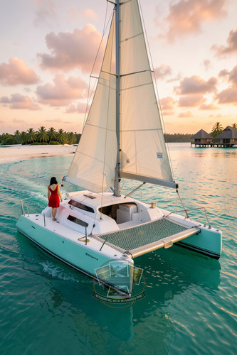 Splendido catamarano russo - , in