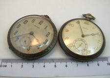 ZENITH e CYMA DUE OROLOGI DA TASCA IN ARGENTO NON FUNZIONANTI TWO SILVER POCKET